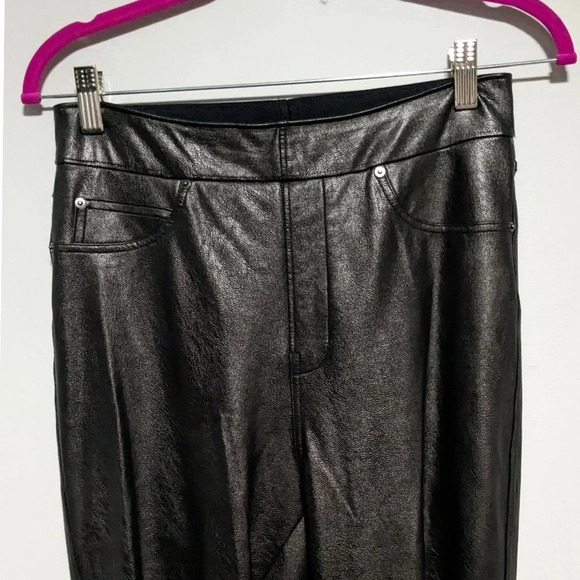 Spanx Like Leather Skinny Pant in Classic Black - Picture 3 of 8